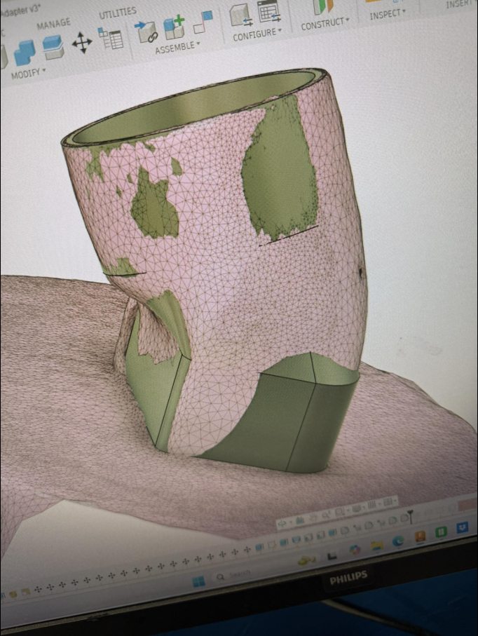3D scanned part model for reverse engineering