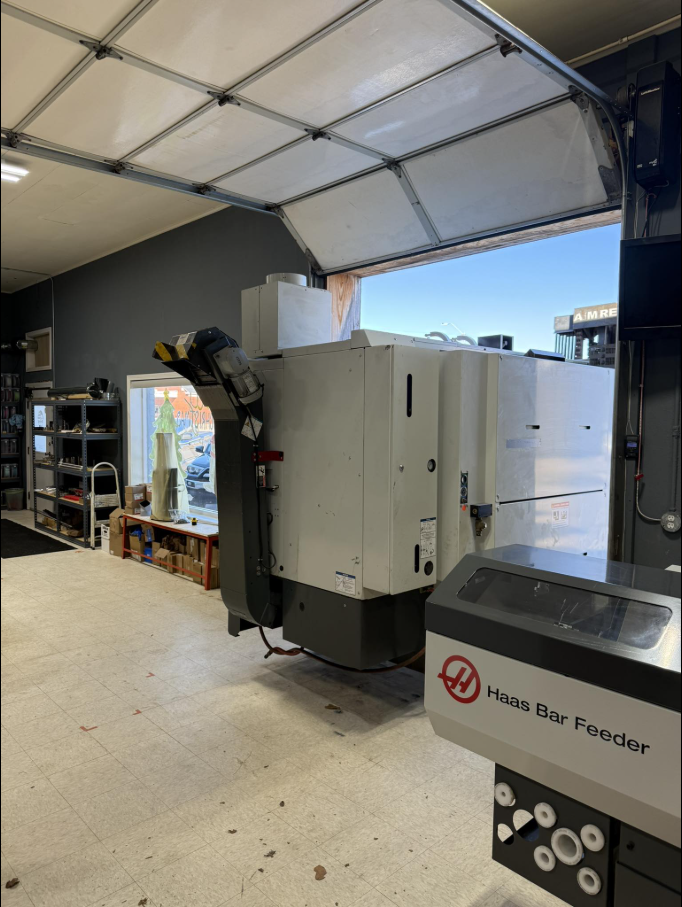 Haas ST-30 CNC lathe with bar feeder in the On Demand Machining shop